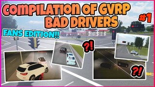 (FAN EDITION!) Compilation Of GVRP BAD DRIVERS #1 || Greenville ROBLOX