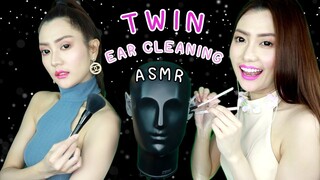 ASMR ไทย ฝาแฝด พี่น้ำชา น้องน้ำหวาน แคะหู ปั่นหู นวดหู ตัดขนหู 👂🏻ASMR Twin Ear Cleaning [Binaural]