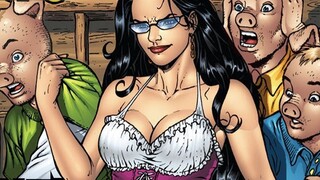 قصة خيالية مظلمة: "الخنازير الثلاثة" - سيدة قوية تستخدم السوط لدفع الذئب الجائع إلى أكل الخنازير الث