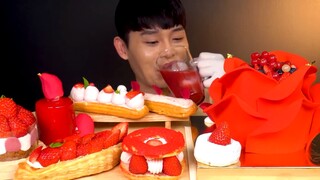 Mukbang toàn đồ màu đỏ #mukbang