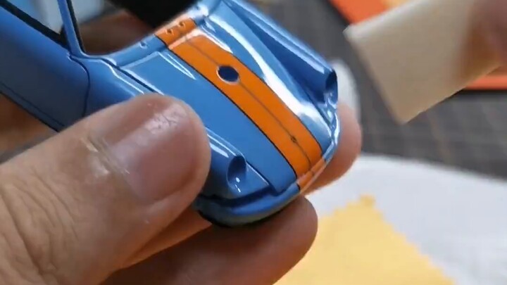 Episode 2: Pemolesan cangkang mobil—model alfa 1/43 kit model resin penyanyi Porsche 911, pencocokan