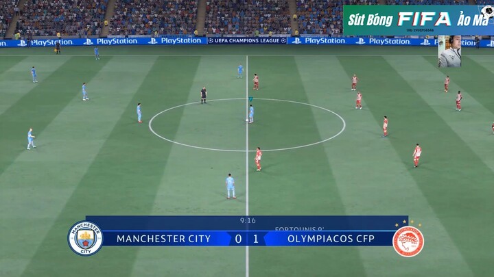 Sút bóng FIFA ảo ma - Trận đấu Manchester City với Olympiakos - UEFA Phần 4 #Gaming #Scholtime