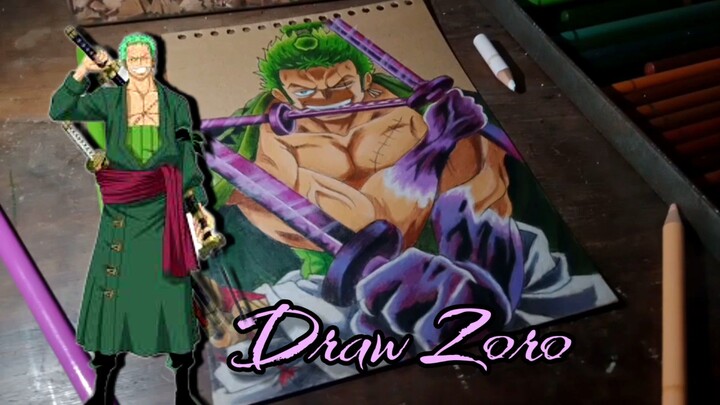 Tutorial coloring gambar Zoro ( Anime )