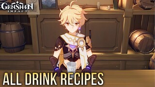 GENSHIN IMPACT - ALL DRINK RECIPES - Of Drink A-Dreaming Event