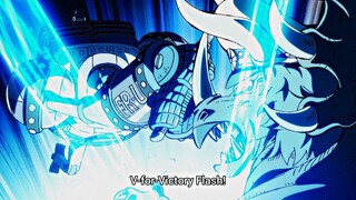 Franky Uses His Kizaru Laser Sword Vs Sasaki(English Sub)