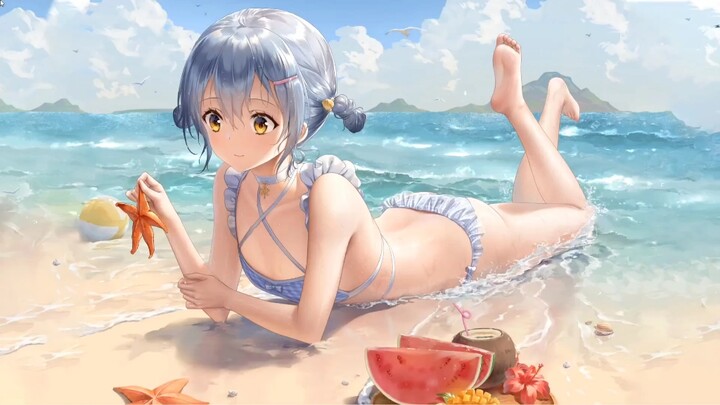 【wallpaper engine】Beautiful 2D dynamic wallpaper#18 Summer is here, a swimsuit issue