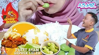 ASMR Ayam Geprek Bensu Keju Leleh + Pete (Request) | ASMR Indonesia