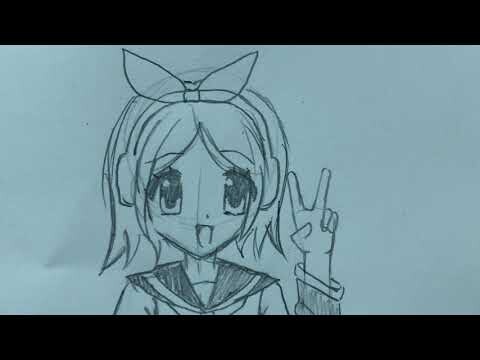 How to draw: Rin Kagamine | anime girl | anime drawing tutorial