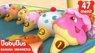 Sepuluh Es Krim Di Pantai | Lagu Es Krim | Lagu Anak | Lagu Makanan Anak | BabyBus Bahasa Indonesia