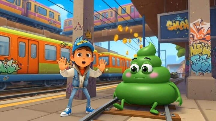 action poo vs Subway Surfers
