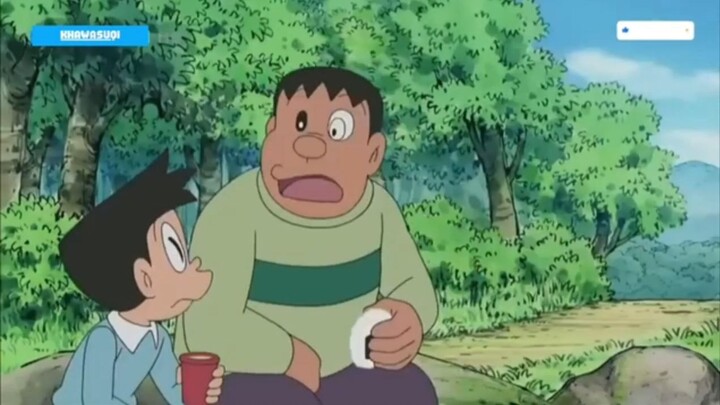 waduh ketahuan giant suneo kalo Nobita dan Doraemon lagi nyari Hartakarun