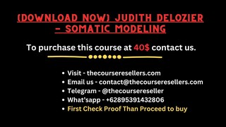 [Download Now] Judith Delozier - Somatic Modeling