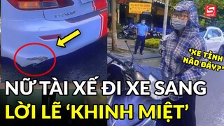 Nữ tài xế đi xe sang gây bức xúc khi đậu xe cách vỉa hè 2m bị ninja va quệt gây xước sơn