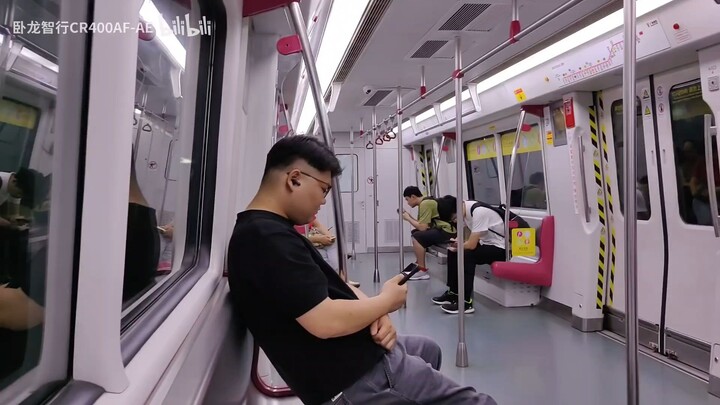 รถไฟใต้ดินกวางโจวประเทศจีน(ปากน้ํา→zhongshanแปดถนน )รถไฟบลูเบอร์รี่ l2