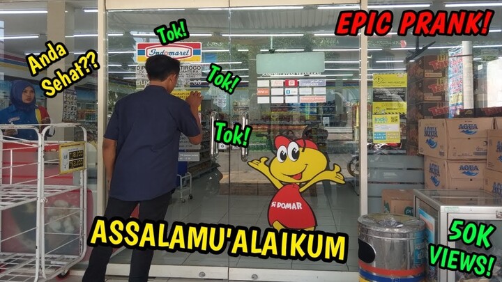 URAT MALU PUTUS!! PRANK SALAM di PINTU INDOMART SEMUA ORANG BINGUNG😂 || PRANK~INDONESIA