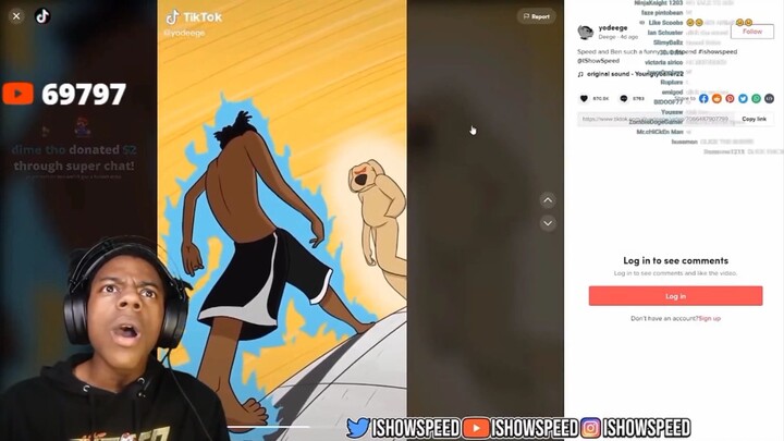 Ishowspeed react to ben animetion