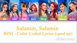 BINI Salamin Salamin (Color Coded Lyrics) (sped up)