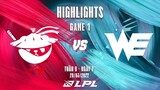 AL vs WE | Highlights - Game 1 | Tuần 9 Ngày 7 | LPL Mùa Xuân 2022