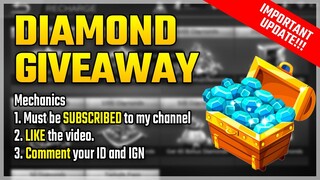 IMPORTANT UPDATE! Skin Giveaway is now Diamond Giveaway | Mobile Legends