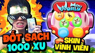 MRVIT ĐỐT SẠCH 1000 XU KHÔ MÁU VỚI MÁY QUAY MAY MẮN GASHAPON MINI WORLD VÀ CÁI KẾT BẤT NGỜ !!!