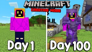 I Survived 100 Days Of Minecraft In Creative Mode And Here's What Happened...