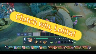 Clutch play with my newbie support #LolitaMLBB