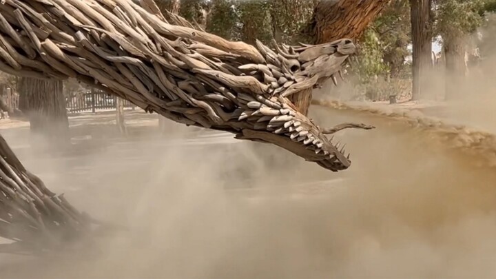 Chinese man uses tree branches to create millions of special effects characters