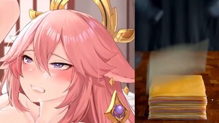 Yae Miko Cheese Slap Meme