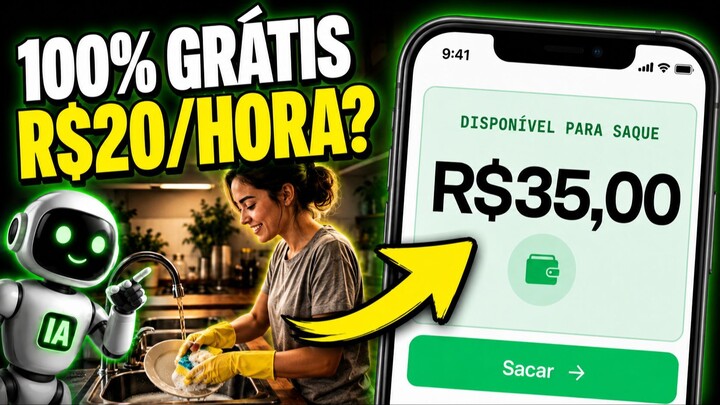 GANHE DINHEIRO COM IA: R$20/HORA EM CASA E 100% GRÁTIS! 😱