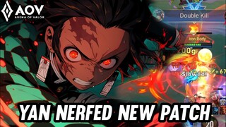 AOV : YAN/TANJIRO GAMEPLAY | NERFED NEW PATCH - ARENA OF VALOR LIÊNQUÂNMOBILE ROV COT