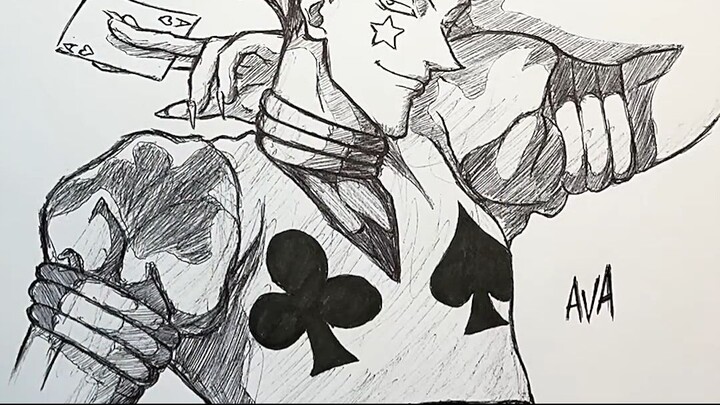 How to draw Hisoka  #drawing #art #hisoka #shorts #hunterxhunter #anime #sketch