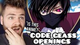 First Time Reacting to "CODE GEASS Openings (1-5)" | New Anime Fan!