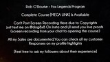 Rob O'Rourke Course Fox Legends Program download