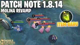 NANA REVAMP, FANNY NERF, CLAUDE NERF, KADITA NERF, ITEM BARU FLASK OF THE OASIS - PATCH NOTE 1.8.14