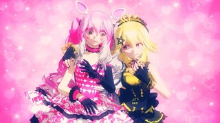 [fnaf mmd]Notice me Senpai(Mangle X Chica)1080p60fps