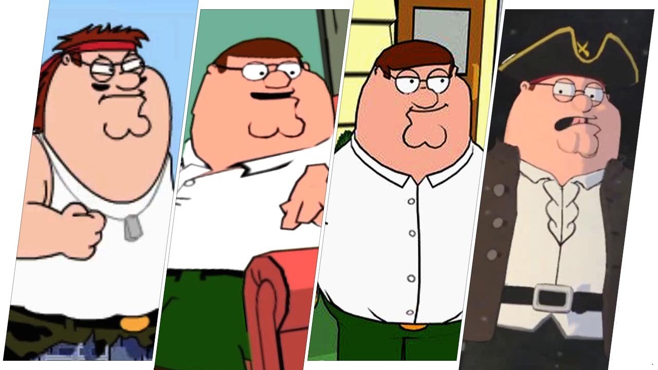 Peter Griffin Evolution in Games - Family Guy - BiliBili