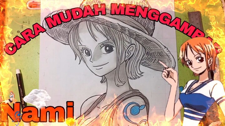 cara yang sangat mudah menggambar nami