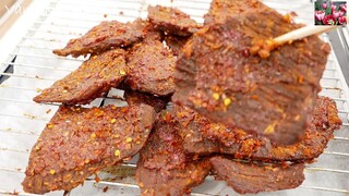 Cách làm KHÔ BÒ - Cách ướp GIA VỊ chuẩn ngon hơn Khô Bò đi mua - Món ăn Vặt BEEF JERKY I Vanh Khuyen