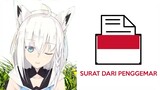 【Shirakami Fubuki】 Fubuki Bacain Fan Letter dari Indonesia ! 【Indonesian Subs】