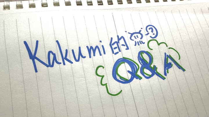 So, Q&A ◈ One year after we started collecting questions