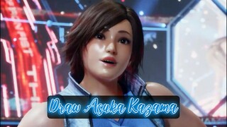 Si cantik ini membuatku terngiang-ngiang 😵😵 | Draw Asuka Kazama 💙💙