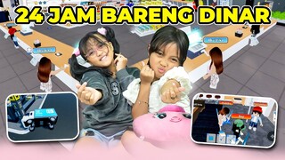 LEIKA 24 JAM BARENG @dinargamingLCN 😍🥰 LEIKA DAN DINAR SAMPAI LUPA WAKTU [ROBLOX INDONESIA]