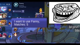 NOOB FANNY PRANK ON RANK |TRASHTALK BY TEAMMATES! | Mobile Legends Bang Bang (2020)