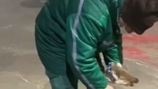 男子因觉得加油站少加油。结果加一升油只有700毫升。