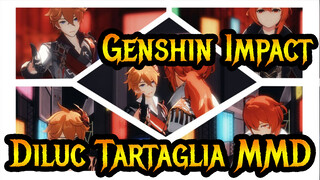 Staring Through The Window At Each Other "Fragile" | Diluc, Tartaglia | Genshin Impact MMD