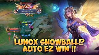 LUNOX SNOWBALL AUTO EZ WIN!! - Mobile Legends