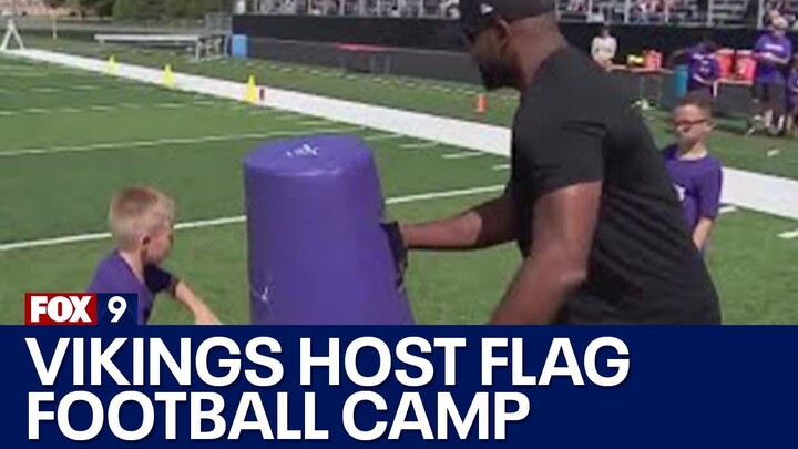 Former Minnesota Vikings player hosts youth flag football camp in Osseo