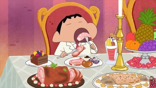 [Crayon Shin-chan] Shin-chan vào cung điện để ăn sườn heo, tôm hùm, cá chiên và bánh sô cô la