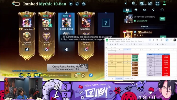 Prank Streamer Pake Akun Kecil Part 3