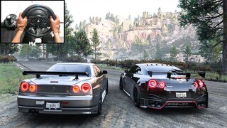 Nissan Nismo GTR R35 & Skyline R34 GTR CONVOY | Forza Horizon 5 | Steering Wheel Gameplay